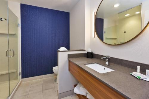 阿尔科Fairfield by Marriott Inn & Suites Knoxville Airport Alcoa的一间带水槽和镜子的浴室