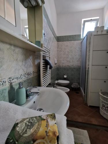 阿谢亚Appartamento Salvia in centro的一间带水槽和卫生间的浴室