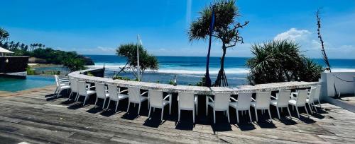 蓝梦岛棕榈金银岛酒店的海景木制甲板