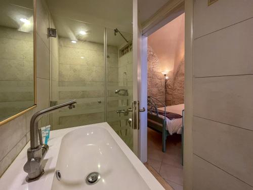 伯利恒Dar al Majus的一间带水槽和淋浴的浴室