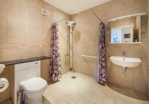托基Kilmorie Lodge的浴室配有卫生间、盥洗盆和淋浴。