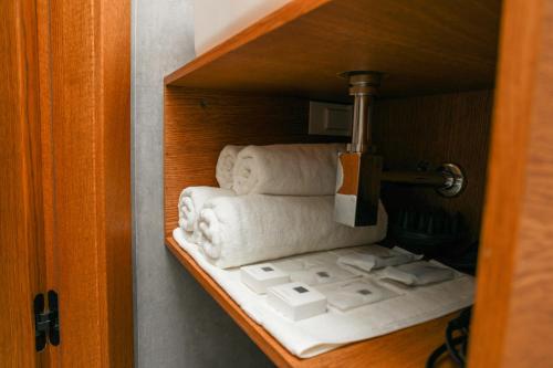 马拉加Apart-hotel Dream的房间里的毛巾架