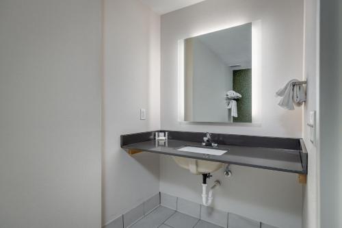 劳顿万豪劳顿费尔菲尔德客栈&套房的一间带水槽和镜子的浴室