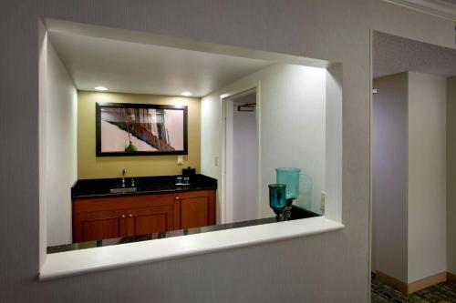 皮博迪皮博迪波士顿万豪酒店的一间带水槽和镜子的浴室