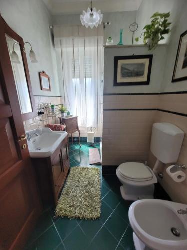 萨沃纳b&b bellavista的一间带卫生间和水槽的浴室