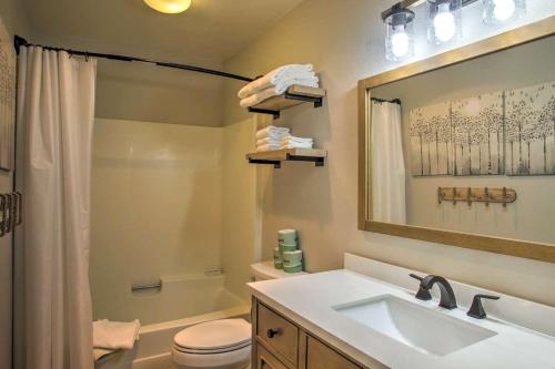 BlanchardStoneridge Resort的一间带水槽、卫生间和镜子的浴室