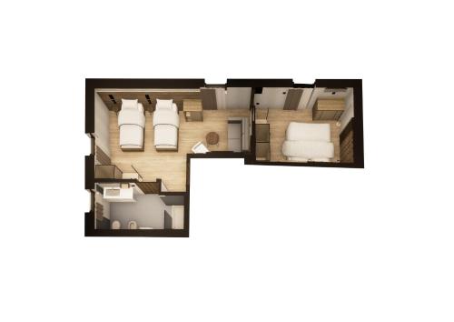 迪马罗阿尔贝格迪马洛健康酒店的一张房间平面图