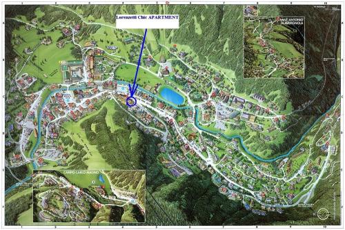 摩德纳迪-坎皮格里奥Campiglio Bilocale Dolomiti的蓝色的公园地图