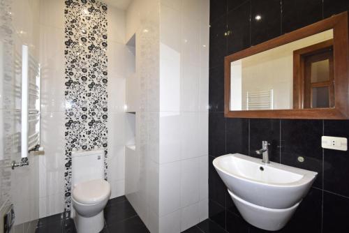 埃里温Homestay at City Center的浴室配有白色水槽和卫生间。