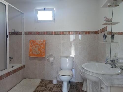 波文图拉Boaventura Home Comfort的浴室配有白色卫生间和盥洗盆。