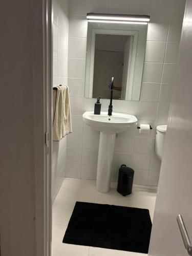 圣克鲁斯-德特内里费Niko Rooms的白色的浴室设有水槽和镜子