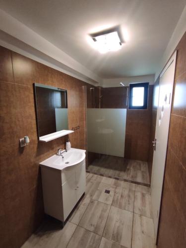 伯伊莱海尔库拉内Rio rooms的一间带水槽和镜子的浴室