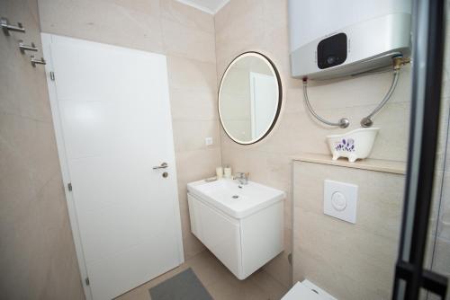 布拉加伊Villa Kosor Spring的一间带水槽和镜子的浴室