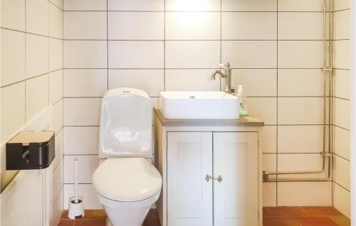 科斯塔Amazing Home In Kosta With Wifi的一间带卫生间和水槽的浴室