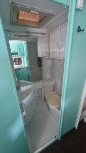 索佐波尔Каравана Тиана的一间带水槽和卫生间的小浴室