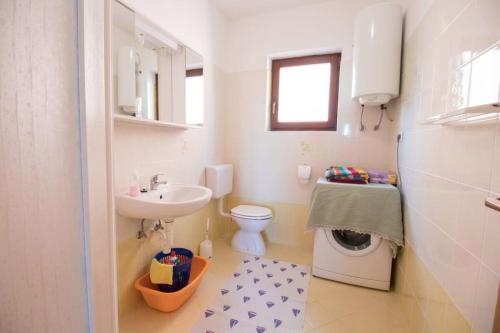 康斯基Apartmani Nedjeljko的一间带水槽和卫生间的浴室