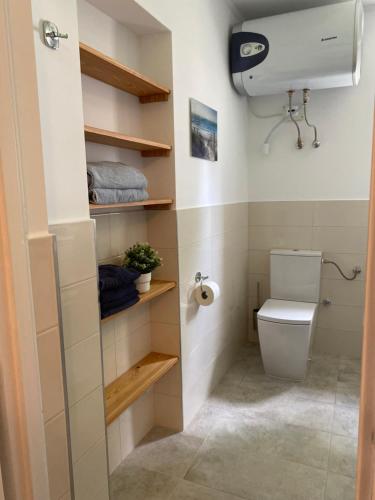 巴拉通马里亚弗都Villa Ida的一间带卫生间和卫生纸分配器的浴室