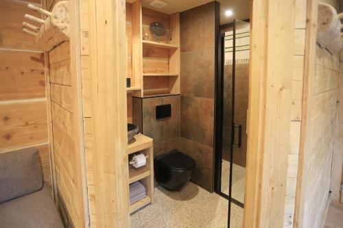 兹蒂尔Drevenica Luki的带淋浴和卫生间的浴室。