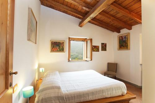 Calice al CornoviglioI due Ghiri的一间卧室设有一张床和一个窗口