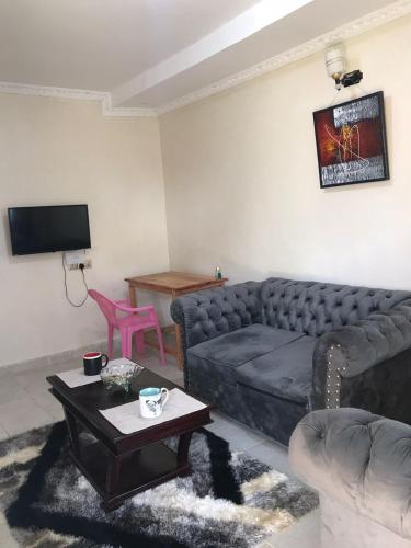 KakamegaLudali homes的客厅配有沙发和桌子