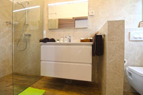 普拉Villa Olgica 2269的一间带水槽和淋浴的浴室