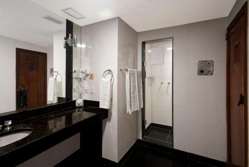 里约热内卢美洲贝尼多姆酒店的一间带水槽和淋浴的浴室