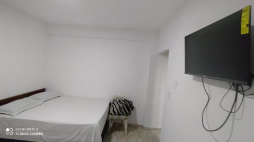 伊瓜苏hotel nacional palace的一间卧室配有一张床和一台平面电视