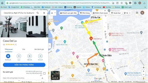 河内Hanoi Home 8 - Luxury Apartment, open view的带有地图的谷歌地图页面的截图