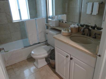 迈阿密海滩弗里茨酒店的一间带卫生间、水槽和镜子的浴室