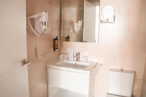圣波拉HOTEL NARCEA的一间带水槽和卫生间的浴室