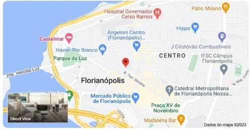 弗洛里亚诺波利斯Apto climatizado -garagem的卡塔赫纳市地图,包括景点