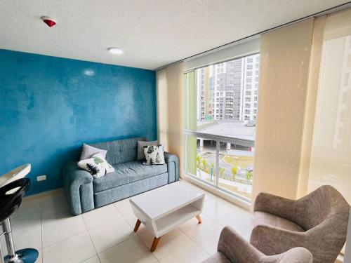 Apartamento Bonanza T3的休息区