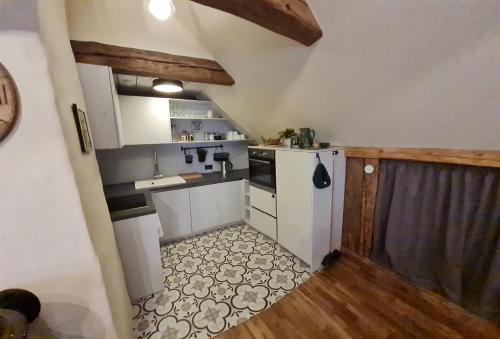 Emīla Apartaments的厨房或小厨房