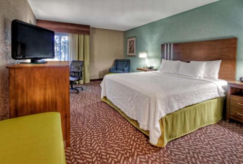 博福特博福特汉普顿酒店的配有一张床和一台平面电视的酒店客房