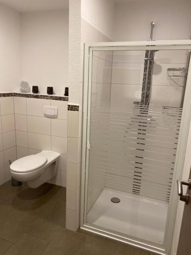 海尔巴德海利根斯塔特Neustadt-Blick的带淋浴和卫生间的浴室