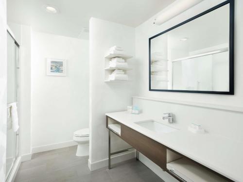 查塔努加Hampton Inn Chattanooga East Ridge的白色的浴室设有水槽和镜子