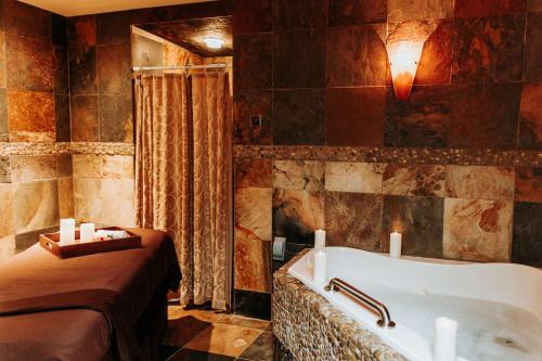 贝灵厄姆Chrysalis Inn & Spa Bellingham, Curio Collection by Hilton的一间带浴缸的浴室
