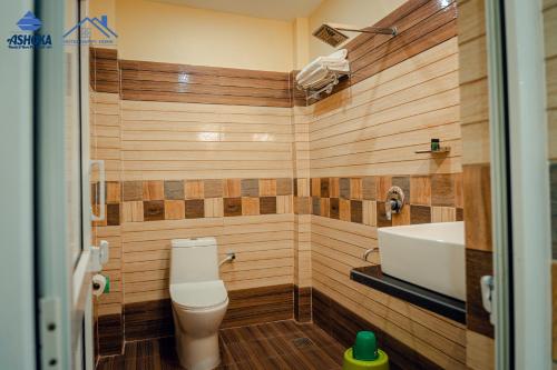 拜拉哈瓦Hotel Happy Home的一间带卫生间和水槽的浴室