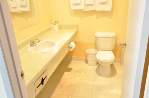利卢埃特加拿大最具价值里鲁艾特汽车旅馆 的一间带水槽和卫生间的浴室