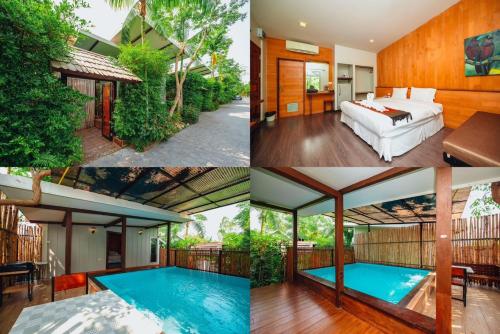 乔木提恩海滩IP Plus Pool Villa Pattaya的一张带游泳池的房子的照片