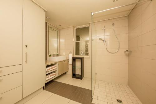 开普敦407 Royal的带淋浴和盥洗盆的浴室