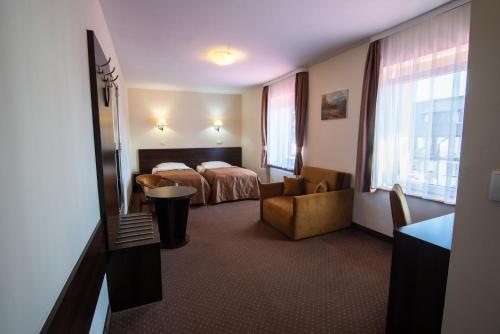 斯克拉斯卡波伦巴波德斯莱妮卡酒店的配有一张床和一把椅子的酒店客房