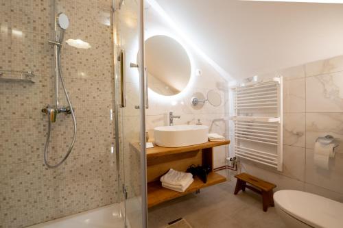 斯洛文尼亚格拉代茨罗尼杰克生态旅游农家乐的一间带水槽和淋浴的浴室