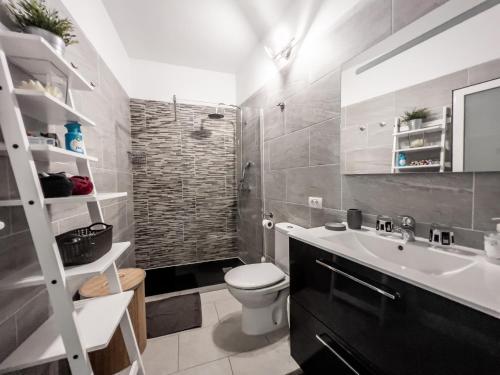 巴耶格兰雷伊梅萨公寓的浴室配有白色卫生间和盥洗盆。