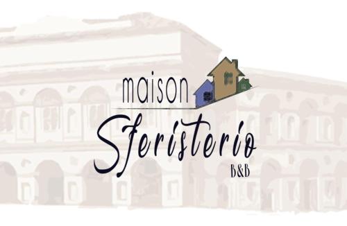 马切拉塔Maison Sferisterio的一座博物馆的标志,上面有一座房子
