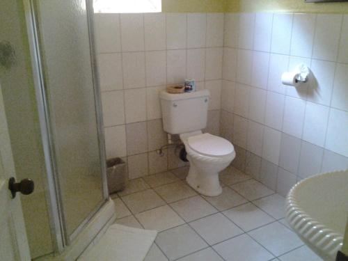 维约堡奥普克天堂酒店的一间带卫生间和淋浴的浴室
