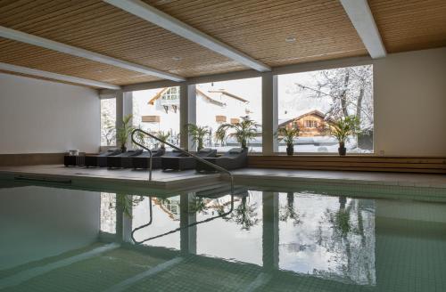 阿尔卑斯山酒店内部或周边的泳池