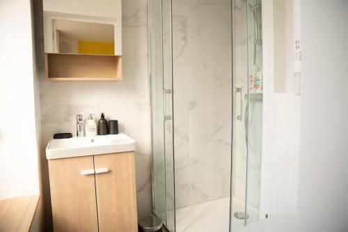 南希MLA Homes - Sunny Foller的一间带水槽和淋浴的浴室