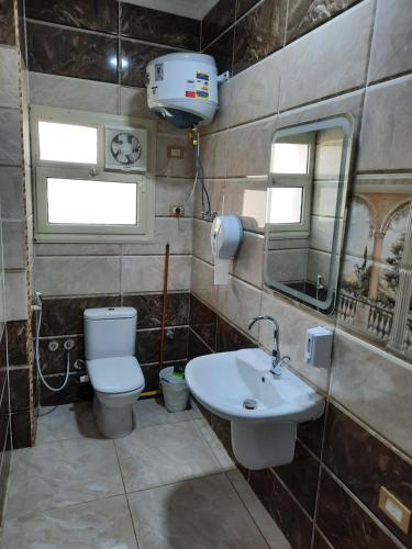 开罗Comfort suite的一间带卫生间和水槽的浴室