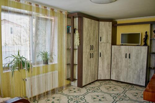 卡缅涅茨-波多利斯基Vacation home Lubov的一间带电视和窗户的客厅